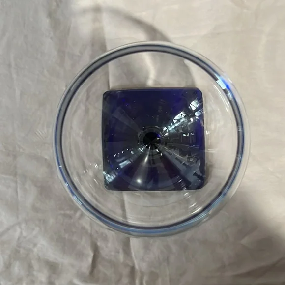 Set of 4 Rosenthal Cobalt Blue Square Stemmed Cognac Brandy Snifters - Picture 3 of 6